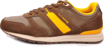 Li-Ning Comfortable Breathable Shock-Absorbing Running Shoe 'Brown Yellow' ARCG029-1 Li-Ning Comfortable Breathable Shock-Absorbing Running Shoe 'Brown Yellow' ARCG029-1