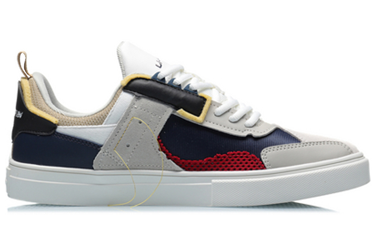 Order LiNing李寧 CF 防滑耐磨 低幫 板鞋 男款 灰藍紅