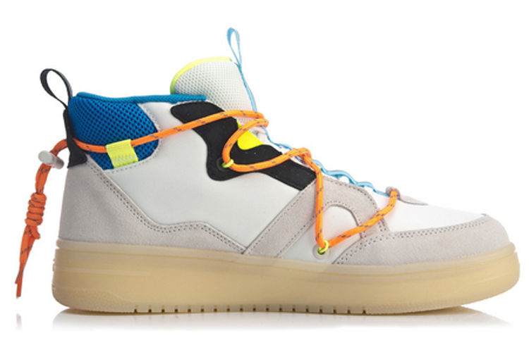 Order 李寧 CF 防滑耐磨輕便 中幫 板鞋 灰白藍