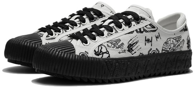 LiNing李寧 CF 踏浪 舒適休閒 低筒 板鞋 男款 黑白色 Lookbook LiNing李寧 CF 踏浪 舒適休閒 低筒 板鞋 男款 黑白色