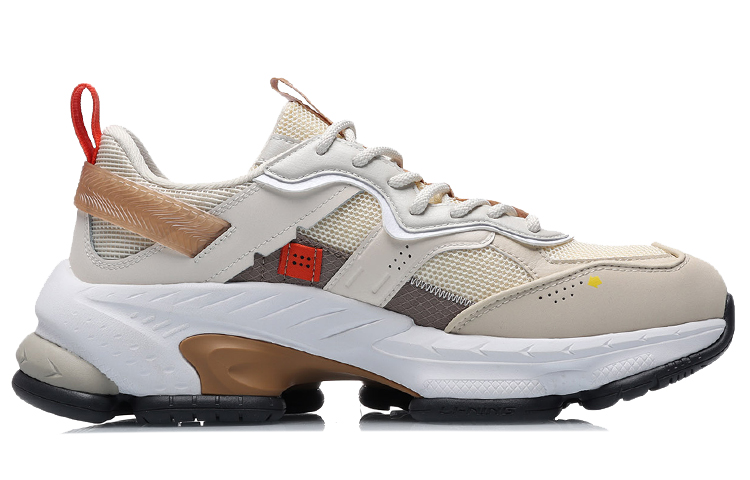 Order LiNing李寧 CF 溯系列 隍城煙雲 洛川綾波漾 減震防滑耐磨 低幫 運動休閒鞋 男款 蛋奶灰