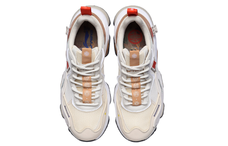 Shop LiNing李寧 CF 溯系列 隍城煙雲 洛川綾波漾 減震防滑耐磨 低幫 運動休閒鞋 男款 蛋奶灰