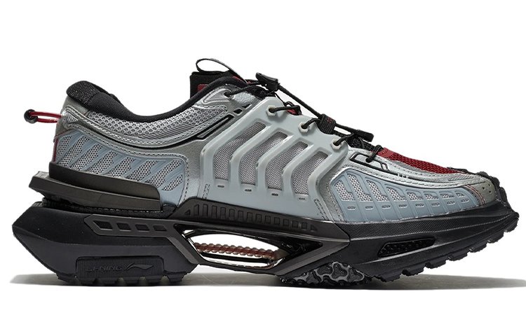 Order LiNing李寧 玄空 反光潮流 減震 低幫 運動休閒鞋 男款 公牛紅