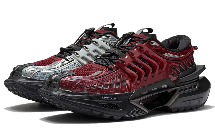 Lookbook LiNing李寧 玄空 反光潮流 減震 低幫 運動休閒鞋 男款 公牛紅