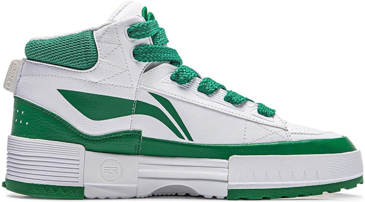 LiNing李寧 里呈hi 休閒百搭 防滑耐磨 中幫 板鞋 男款 白綠色 Order LiNing李寧 里呈hi 休閒百搭 防滑耐磨 中幫 板鞋 男款 白綠色