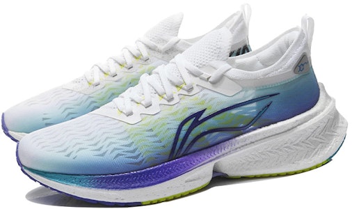 李寧 飛電Discovery 䨻 減震防滑耐磨 低幫 跑步鞋 白藍綠 Lookbook 李寧 飛電Discovery 䨻 減震防滑耐磨 低幫 跑步鞋 白藍綠