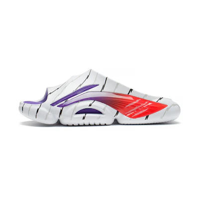 Li-Ning 8 PE Courtside Slides 'White Red'