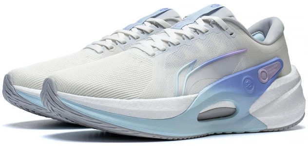 李宁 烈駿7代 防滑耐磨透氣 低幫 跑步鞋 男款 米白藍 Lookbook 李宁 烈駿7代 防滑耐磨透氣 低幫 跑步鞋 男款 米白藍