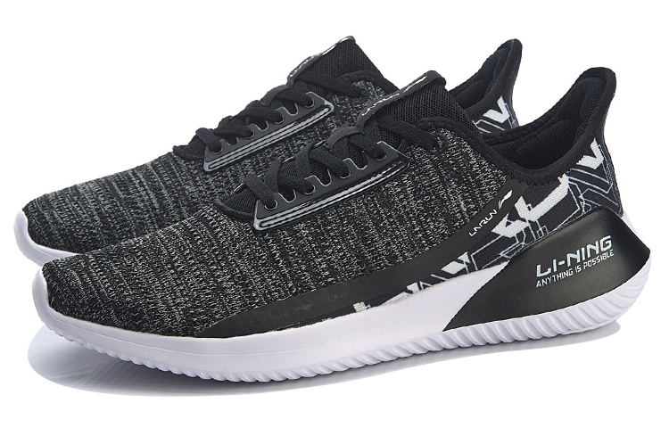 Li-Ning Chixiao No Boundry Running Shoes 'Black White' 圖 3