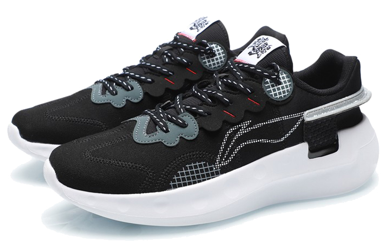 Lookbook 李宁 逍遙 專業 透氣輕便 低幫 跑步鞋 男款 黑灰