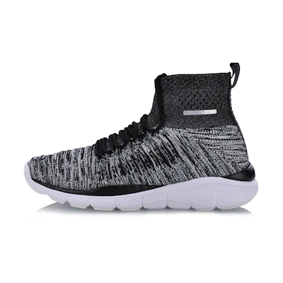 Li-Ning High-Top Knit Flexible Training 'Black White'