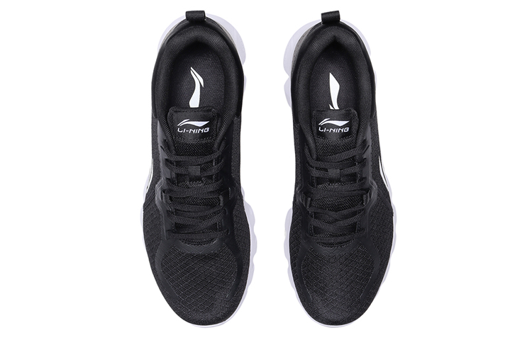 Shop 李寧 ジョギング 「黒白」(リーニン ジョギング 「こくびゃく」) ARHQ237-6