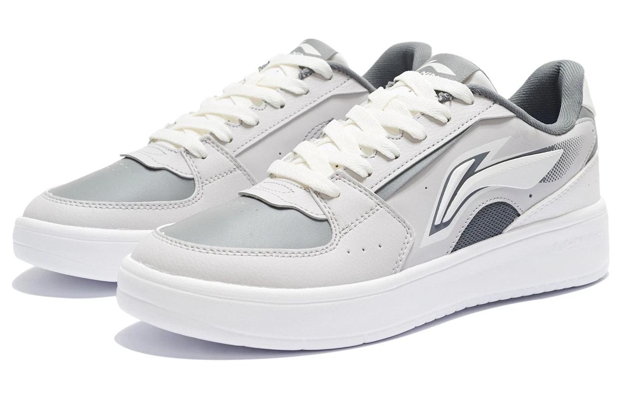 Lookbook LiNing李寧 保暖包覆性防滑 低筒 板鞋 灰色