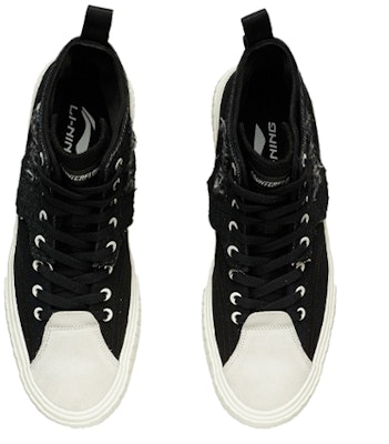 Li-Ning CF 'Capas Negro Blanco Alta' Zapatillas Altas AGCR319-2 Shop Li-Ning CF 'Capas Negro Blanco Alta' Zapatillas Altas AGCR319-2