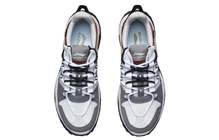 Li-Ning Low-top Running Shoe 'Grey White Brown' 圖 4