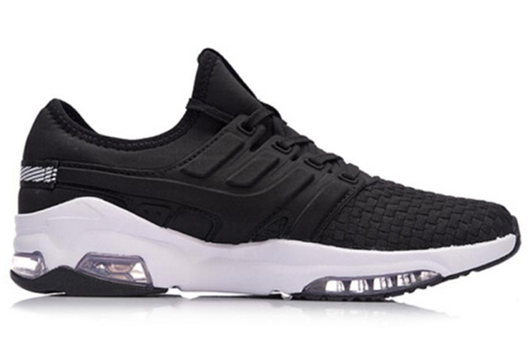 Li-Ning Low Top Running Shoes 'Black White' 圖 2