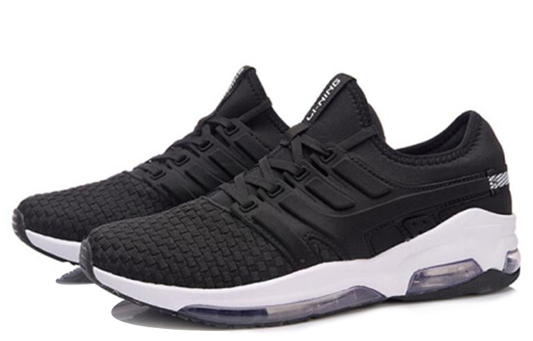 Li-Ning Low Top Running Shoes 'Black White' 圖 3