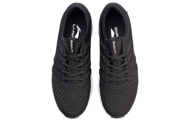 Li-Ning Low Top Running Shoes 'Black White' 圖 4