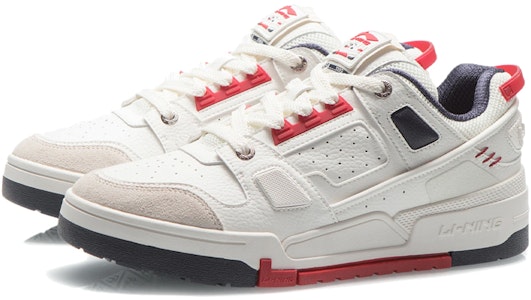 LiNing李寧 防滑輕巧 低筒 滑板鞋 男款 雲霧白 Lookbook LiNing李寧 防滑輕巧 低筒 滑板鞋 男款 雲霧白