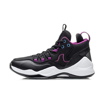 Li-Ning Mid-Top Basketball Sneakers 'Black Purple'