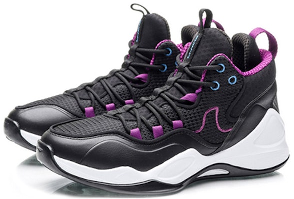 Sneakers Basket Li-Ning Mid-Top 'Hitam Ungu' ABAP093-2 Lookbook Sneakers Basket Li-Ning Mid-Top 'Hitam Ungu' ABAP093-2
