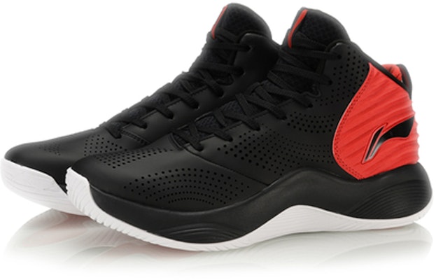 Li-Ning Sepatu Mid-Top Hitam/Merah ABPP039-3 Lookbook Li-Ning Sepatu Mid-Top Hitam/Merah ABPP039-3