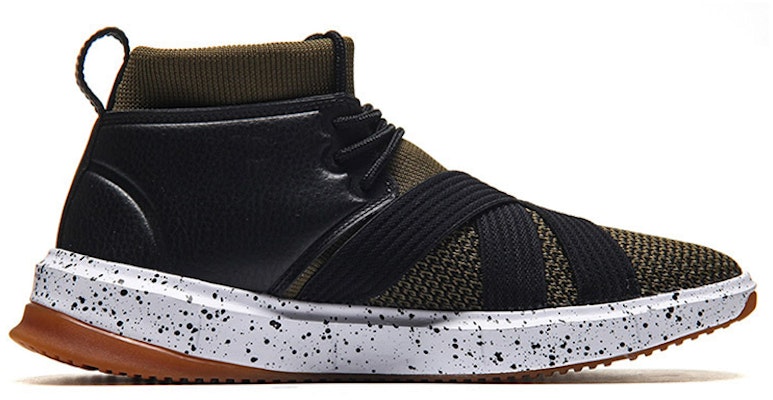 Li-Ning Mid-Top Running Shoes 'Ink Splatter Black Green' AGLM031-2 Order Li-Ning Mid-Top Running Shoes 'Ink Splatter Black Green' AGLM031-2