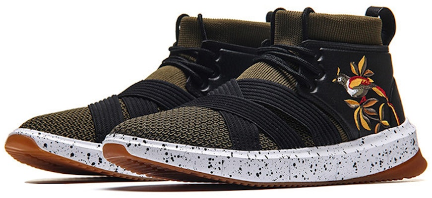 Li-Ning Mid-Top Running Shoes 'Ink Splatter Black Green' AGLM031-2 Lookbook Li-Ning Mid-Top Running Shoes 'Ink Splatter Black Green' AGLM031-2