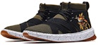 Lookbook Kasut Larian Li-Ning Mid-Top 'Tompokan Dakwat Hitam Hijau' AGLM031-2