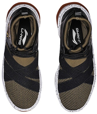 Li-Ning Mid-Top Running Shoes 'Ink Splatter Black Green' AGLM031-2 Shop Li-Ning Mid-Top Running Shoes 'Ink Splatter Black Green' AGLM031-2