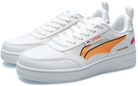 Li-Ning No.258 Clásico Casual Bajo 'Blanco Naranja' AGCR201-1 Lookbook Li-Ning No.258 Clásico Casual Bajo 'Blanco Naranja' AGCR201-1