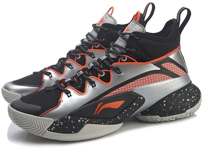 LiNing李寧 空襲7 Premium 抗滑減震耐磨 高筒 籃球鞋 黑銀 Lookbook LiNing李寧 空襲7 Premium 抗滑減震耐磨 高筒 籃球鞋 黑銀