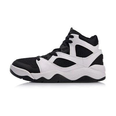 Li-Ning Retro 90 High-Top Basketball Shoes 'Black White'