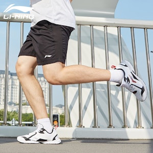 李寧 潮流復古 低筒 跑步鞋 男款 黑白 Details for 李寧 潮流復古 低筒 跑步鞋 男款 黑白