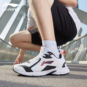 李寧 潮流復古 低筒 跑步鞋 男款 黑白 Sizing 李寧 潮流復古 低筒 跑步鞋 男款 黑白