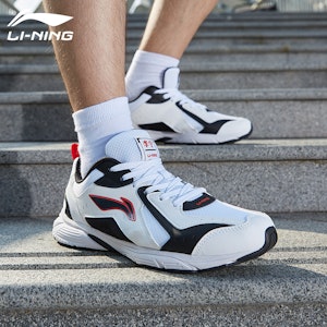 李寧 潮流復古 低筒 跑步鞋 男款 黑白 Cheap 李寧 潮流復古 低筒 跑步鞋 男款 黑白