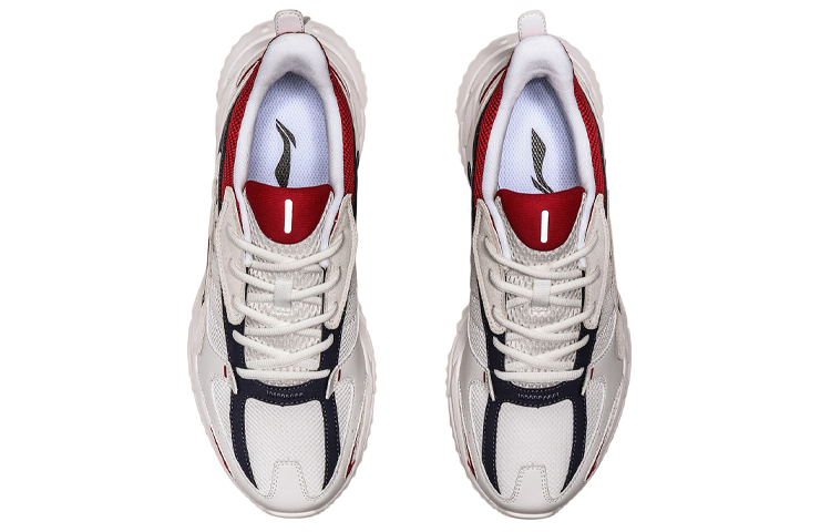 Shop LiNing李寧 潮流 低幫 跑步鞋 男款 白藍紅