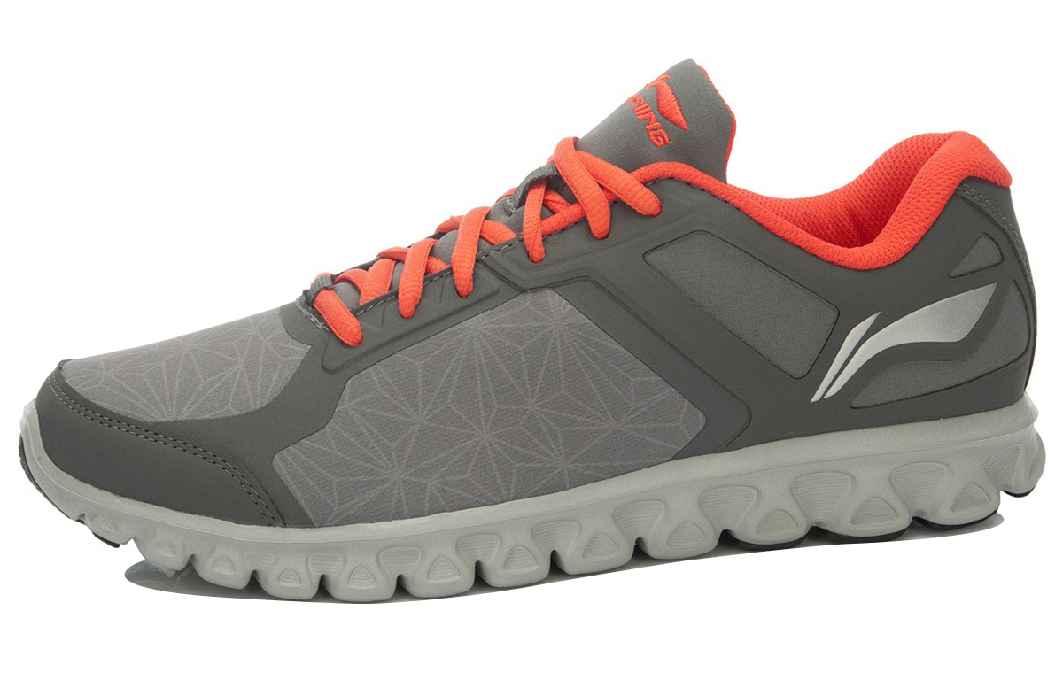 Li-Ning Running Shoes 'Grey Red Silver' 圖 2