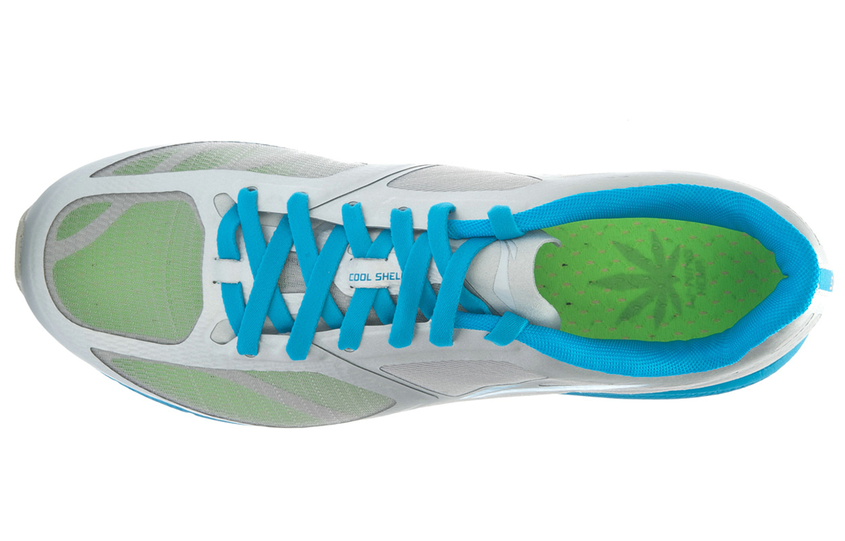 Lookbook 李寧 ランニングシューズ グレー/白/青 ARBJ009-7