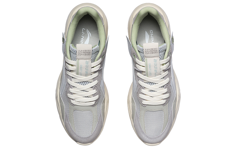 Shop 李寧LiNing 減震防滑耐磨 低幫 跑步鞋 男女同款 灰色