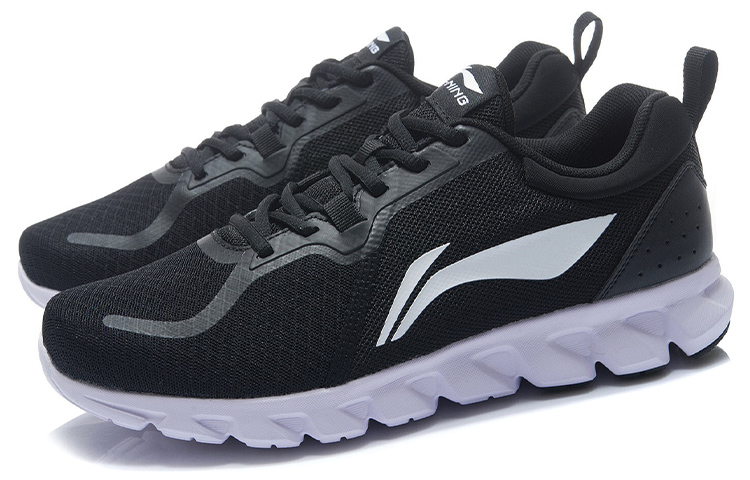 Lookbook Sepatu Lari Li-Ning Rendah 'Shock-Absorbing Hitam' ARHR203-6
