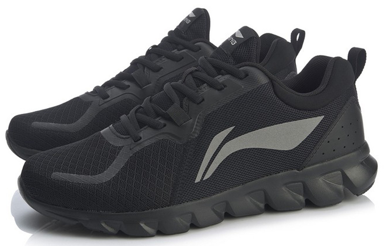 Lookbook Li-Ning Kasut Lari 'Hitam Kelabu' Move With Your Heart ARHQ237-3