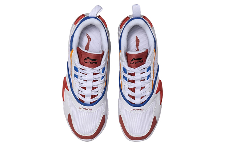 Shop 李寧ランニングシューズ ロー "白青赤" AGCP219-1