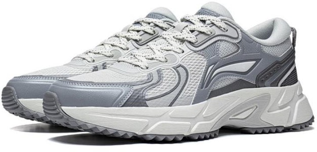 LiNing李寧 拾光 反光復古 防滑耐磨透氣 低幫 跑步鞋 男款 南極灰 Lookbook LiNing李寧 拾光 反光復古 防滑耐磨透氣 低幫 跑步鞋 男款 南極灰