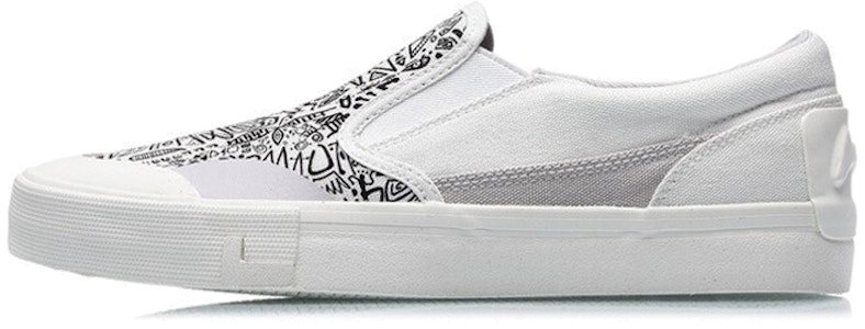 LiNing李寧 SLIP-ON 防滑耐磨 滑板鞋 男款 白黑 Buy LiNing李寧 SLIP-ON 防滑耐磨 滑板鞋 男款 白黑