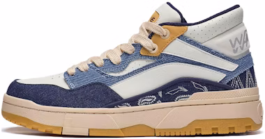 Li-Ning Wave Mid Classic Skate Shoes 'Blue White' AGCT223-4 Li-Ning Wave Mid Classic Skate Shoes 'Blue White' AGCT223-4