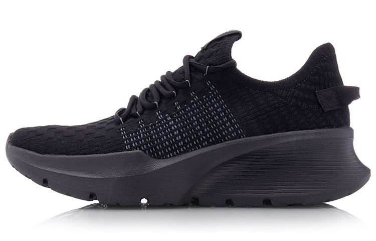 Buy LiNing李寧軟一體織減震低幫跑步鞋男女同款標準黑