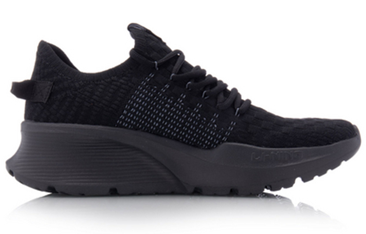 Order LiNing李寧軟一體織減震低幫跑步鞋男女同款標準黑