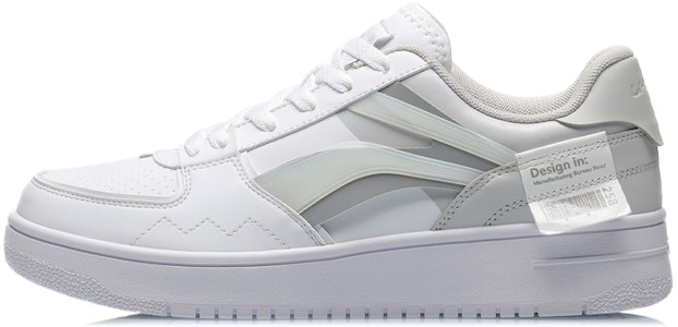 LiNing李寧 百變攻略 經典休閒 防滑耐磨 低幫 板鞋 白灰 Buy LiNing李寧 百變攻略 經典休閒 防滑耐磨 低幫 板鞋 白灰