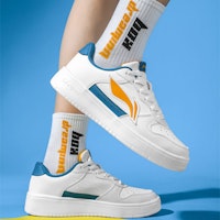 李宁 筷耐磨透氣 低幫 運動休閒鞋 白藍 1